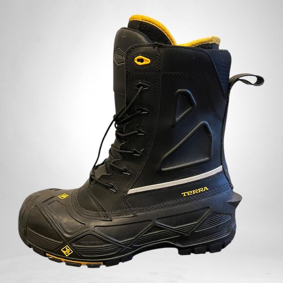 Terra Footwear Mens 12 Crossbow Work boots black leather‎ upper Construction